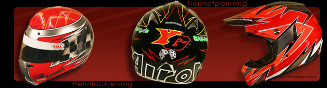 großes Foto lackierter Moto Cross Helm Fox V3 Helmairbrush für Daniel Hoffmann